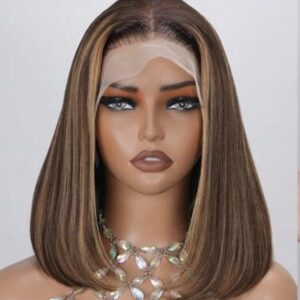 Perruque Bob carré Marron ombré