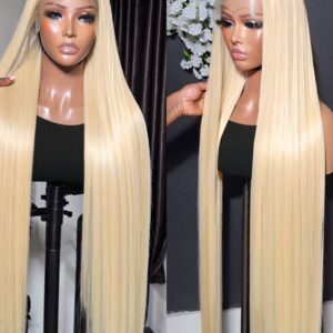 Blonde Royal – Perruque Lisse Luxe 100 % Cheveux Vietnamiens